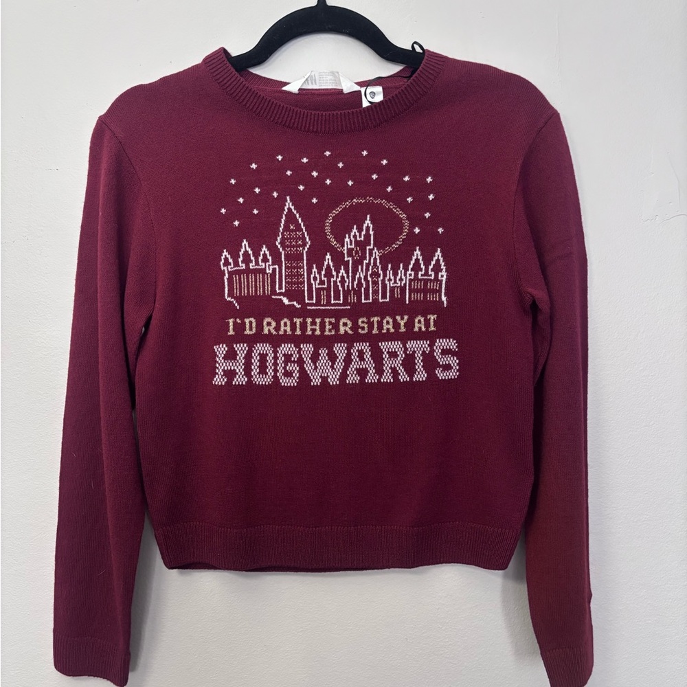 H&M Burgundy Knit Sweater